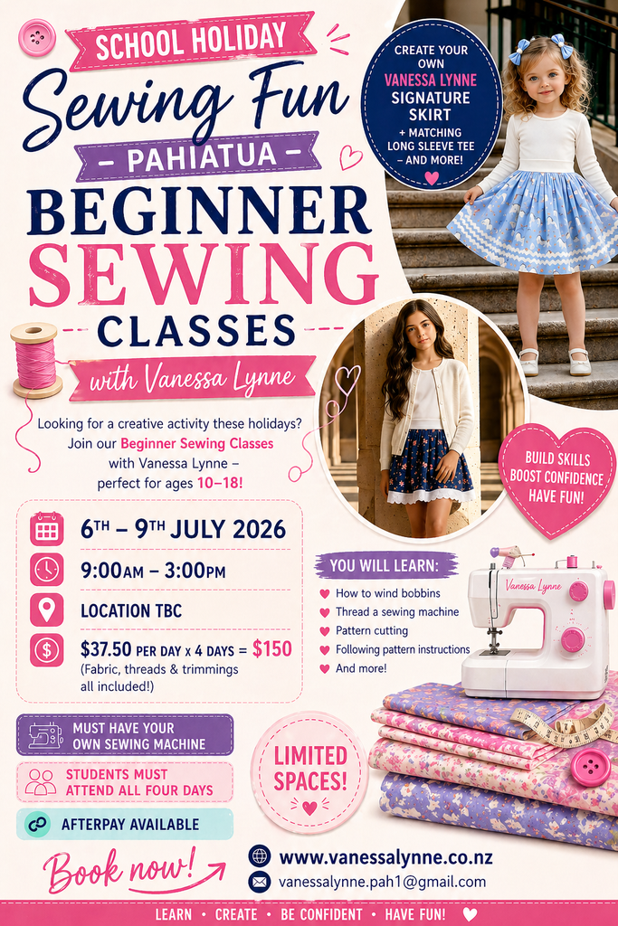 BEGINNERS SEWING CLASSES - PAHIATUA