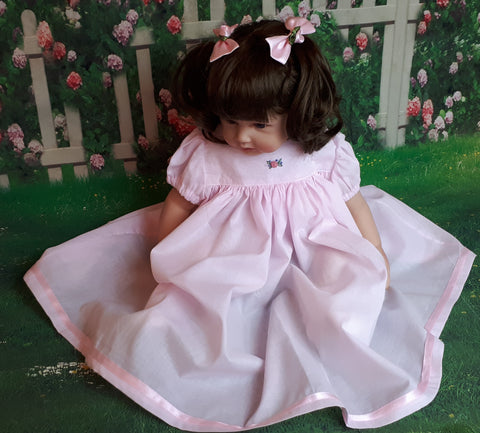baby girls pink baby gown