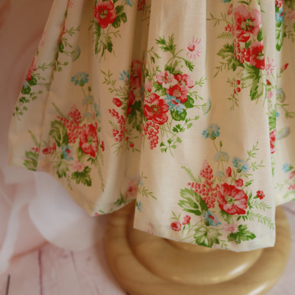 Cream Skirt with Floral Print 