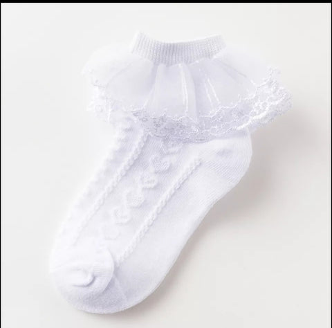 Girls Frilly Lace Party Socks NZ